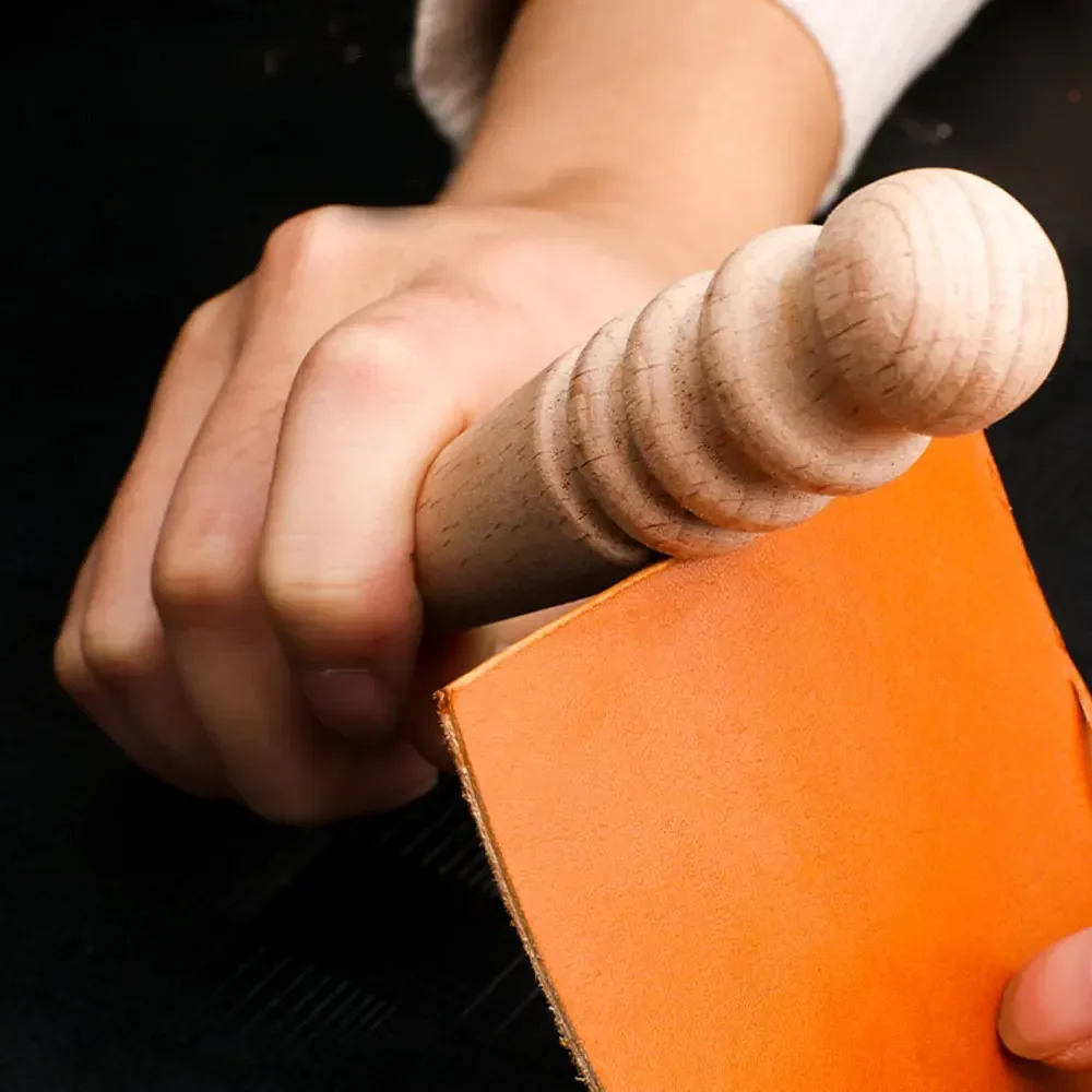 Leather Work Organiser - Multi-ukuran Kayu Anyaman Kulit Kayu Padat