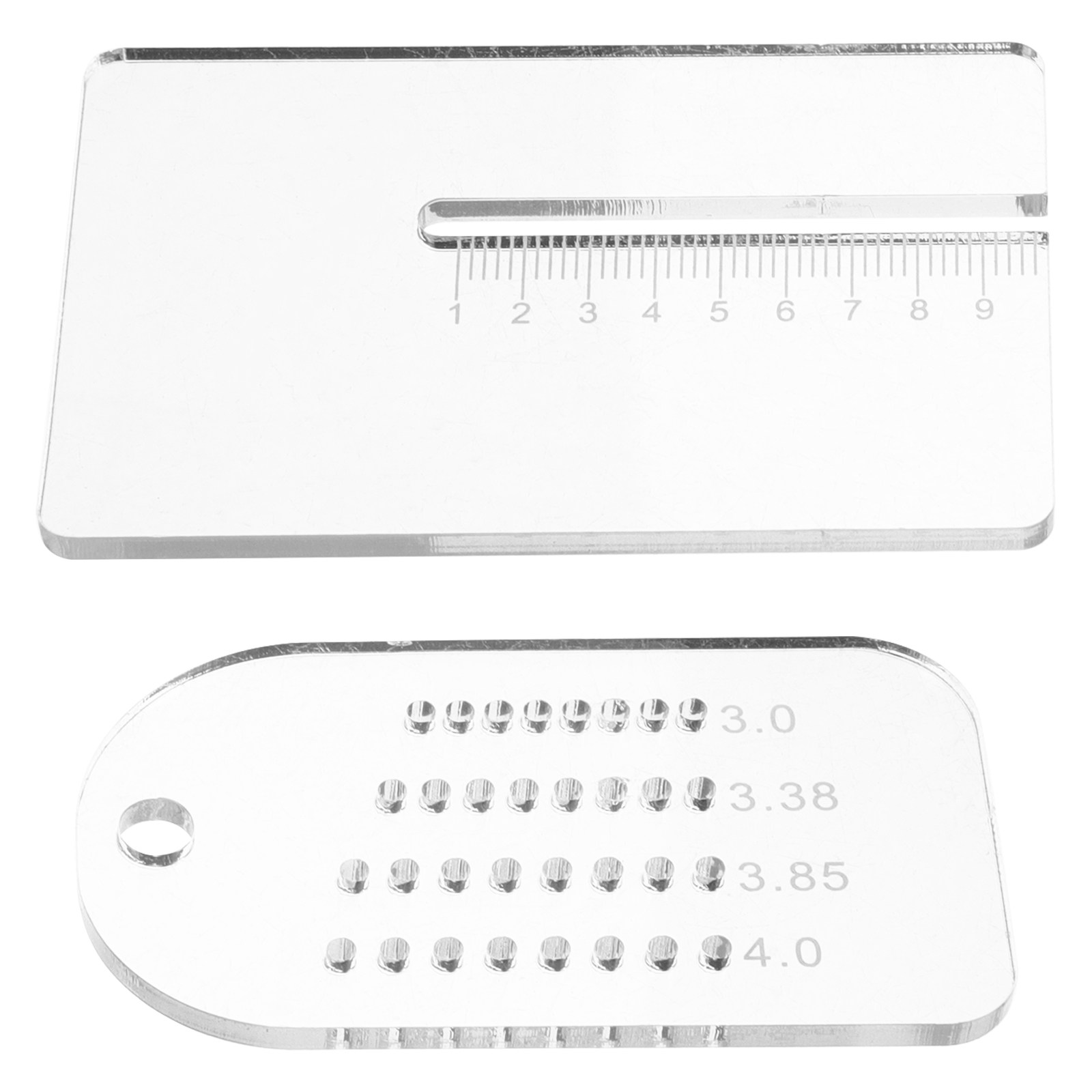 Leatherwork Ruler - 2Pcs Penggaris Jarak untuk Kerajinan Kulit,