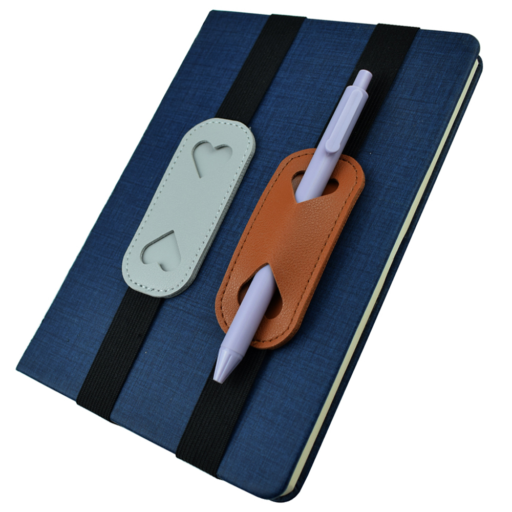 Leather Work Notebook - Tali Tempat Pena Kulit PU Elastis