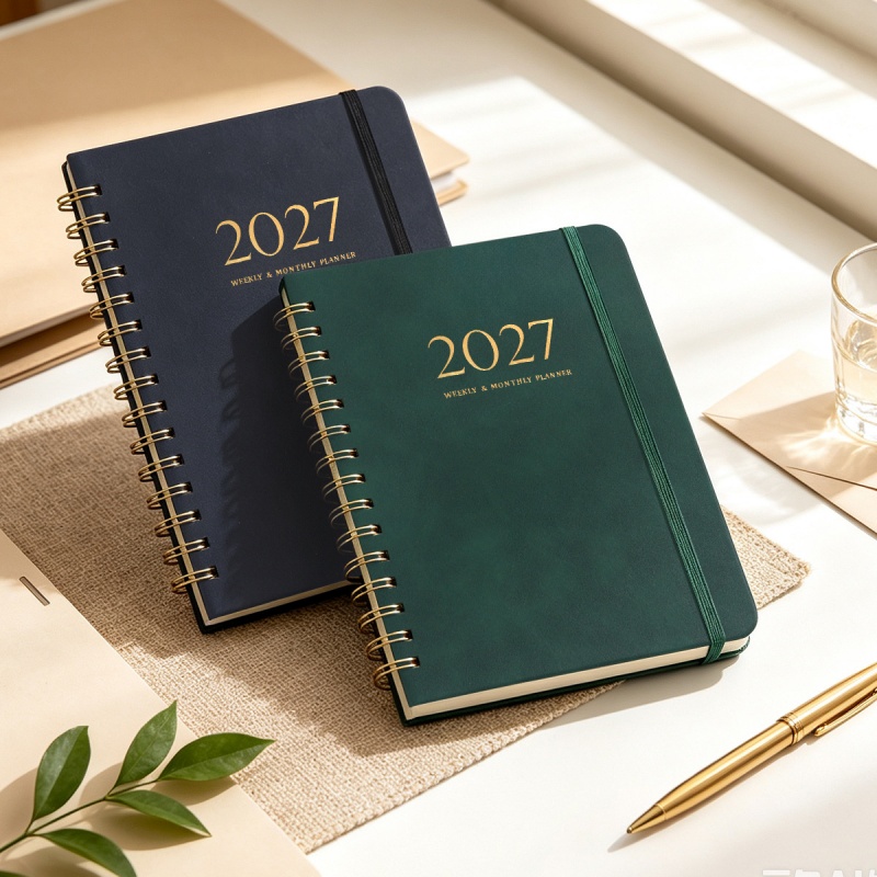 Leather Work Notebook - Buku Agenda Perencanaan Mingguan & Bulanan