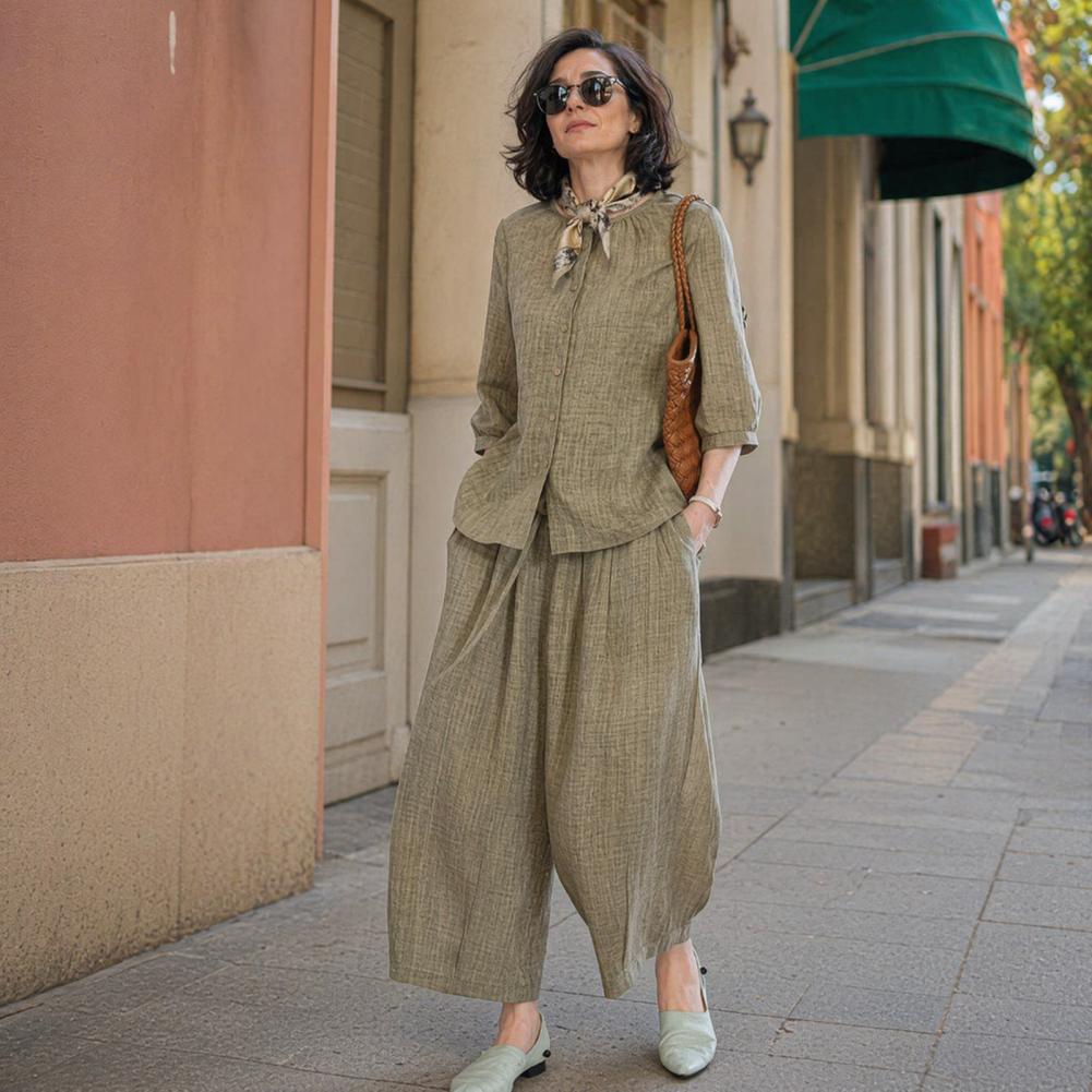 Leather Work Pants - Setelan Kasual Wanita Ukuran Besar 2026,