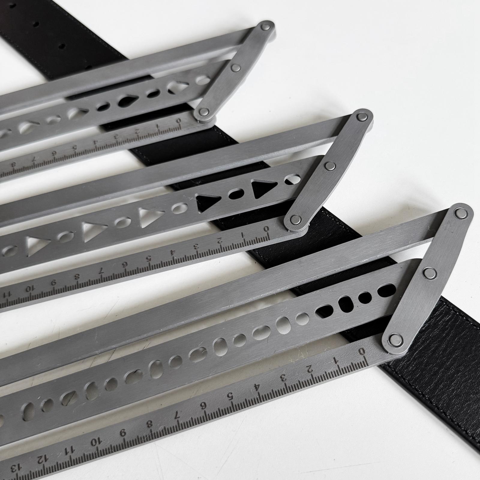 Leatherwork Ruler - Penggaris Penentu Posisi Sabuk Besi, Alat