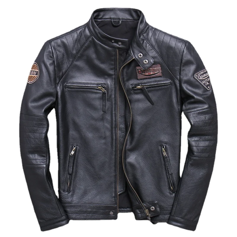 Leather Work Jacket - Jaket kulit asli untuk pria, jaket