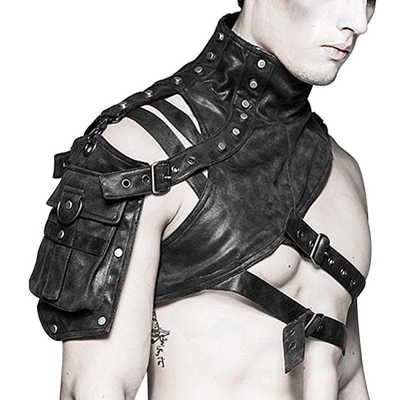 Leather Work Jacket - Rompi Renaisans Satu Bahu Baju Besi