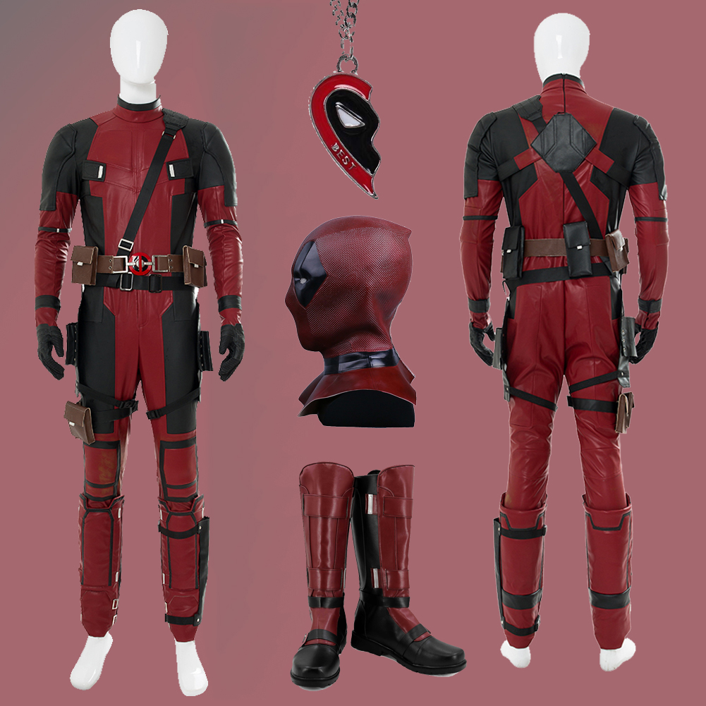 Leather Work Pants - Cosplay Dead Pool Cosplay anak laki-laki
