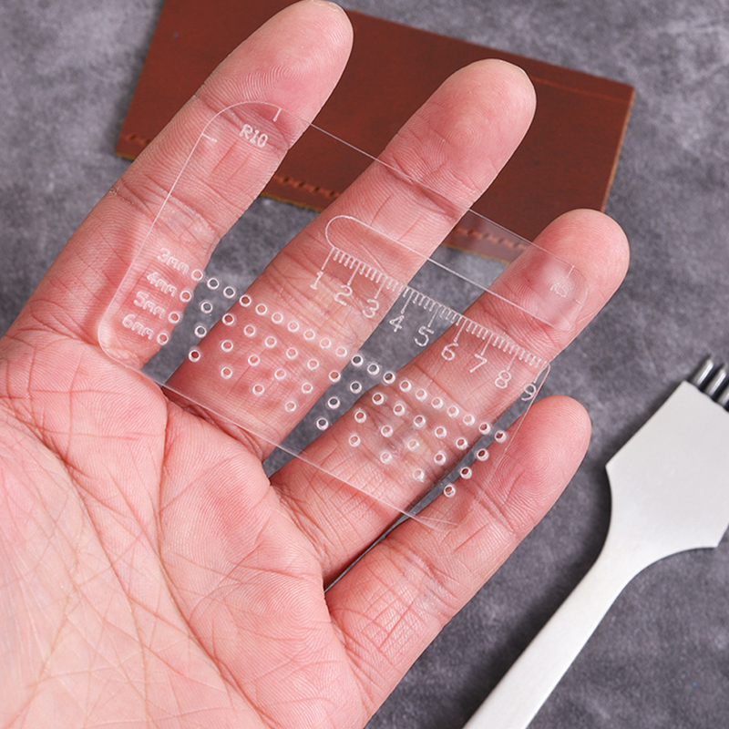 Leatherwork Ruler - Penggaris Akrilik Transparan Tebal 4mm Multifungsi