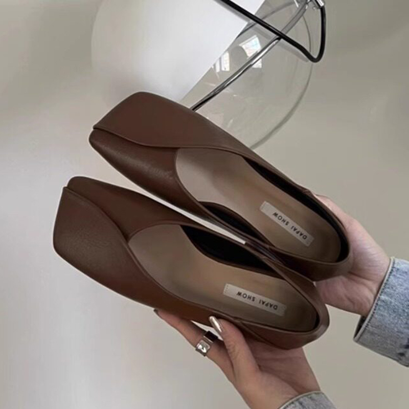 Leather Work Flats Women - Sepatu Pantofel Baru Wanita Sepatu Olahraga