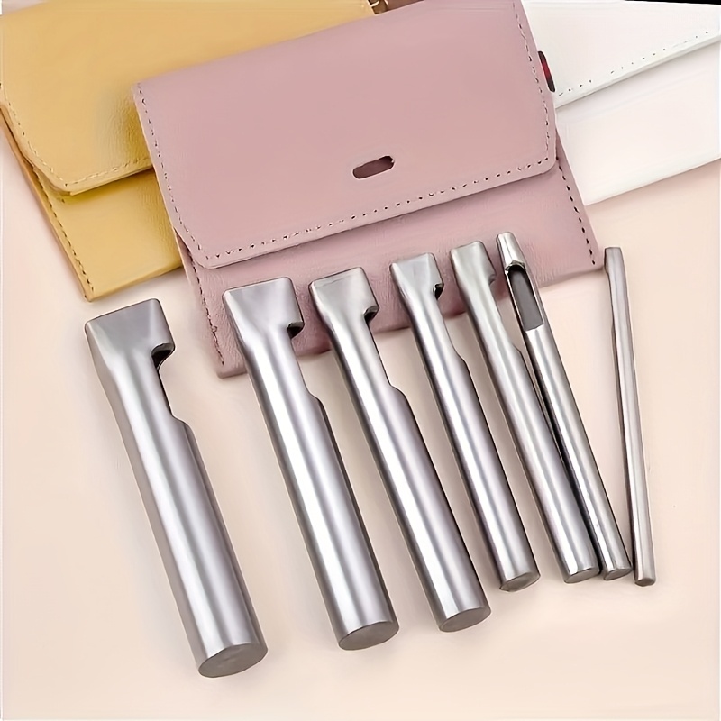 Leather Punch Revolving - 5pcs Alat Pembuat Lubang Oval untuk