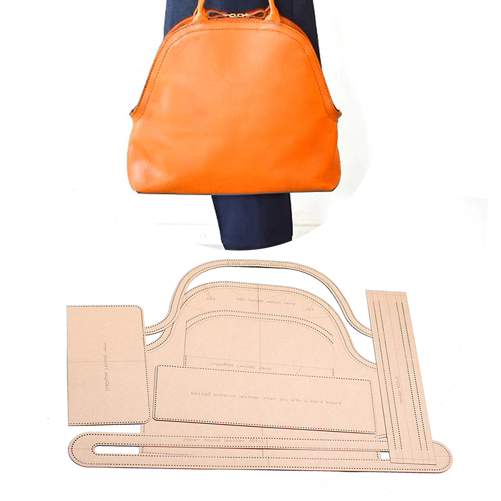 Leatherwork Patterns - Diy kulit kraft cangkang tas tangan