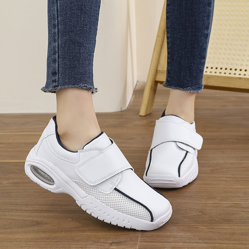 Leather Work Flats Women - Sepatu Perawat Profesional Putih Bersih Wanita