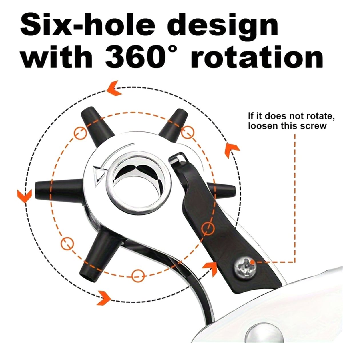Leather Punch Revolving - 828 Mega Sale Alat Pembuat Lubang