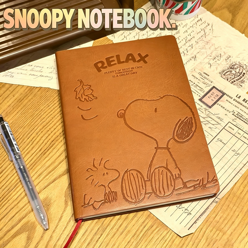 Leather Work Notebook - Buku Catatan Kulit Snoopy A5 Vintage,