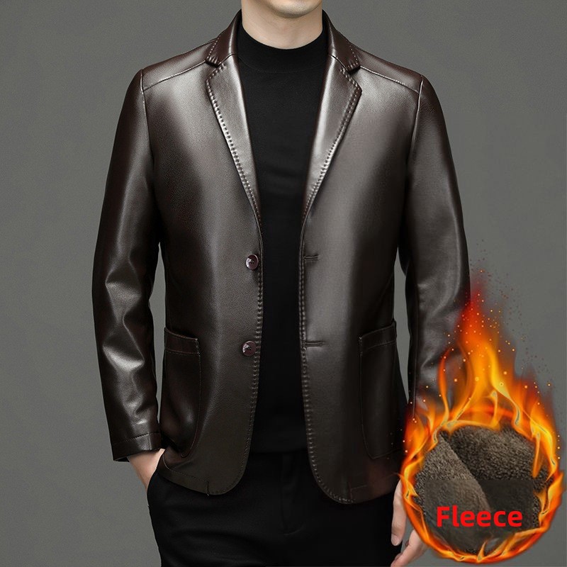 Jaket Blazer Kulit Asli Pria B - Leather Work Jacket ulasan dan harga