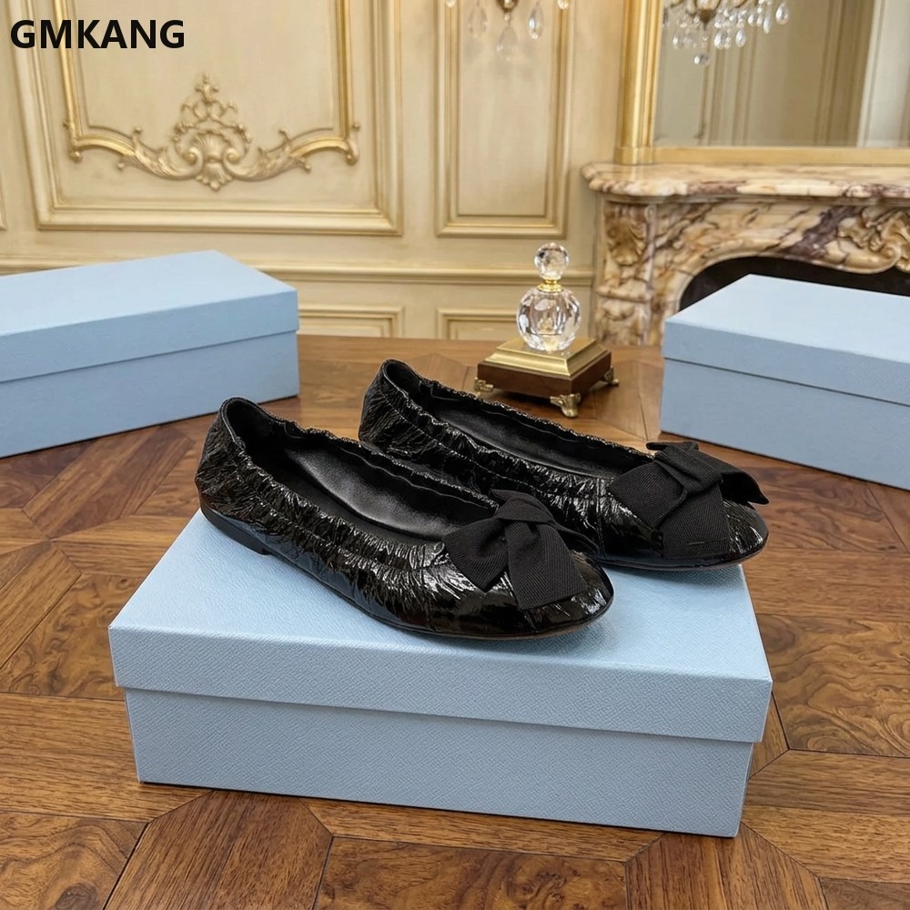 Sepatu Flat Balet Wanita denga - Leather Work Flats Women ulasan dan harga