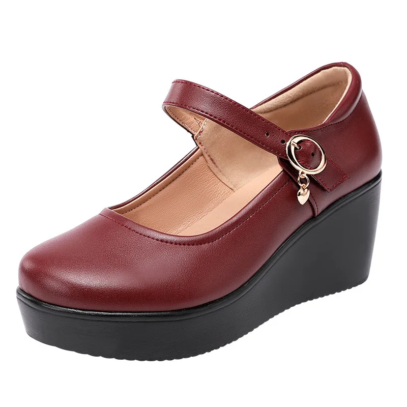 6Cm Ukuran Kecil 32-43 Vintage - Leather Work Flats Women ulasan dan harga