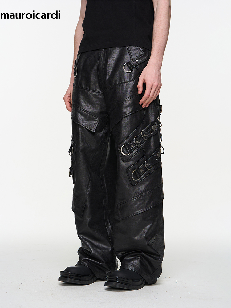 Mauroicardi celana motor kulit - Leather Work Pants ulasan dan harga