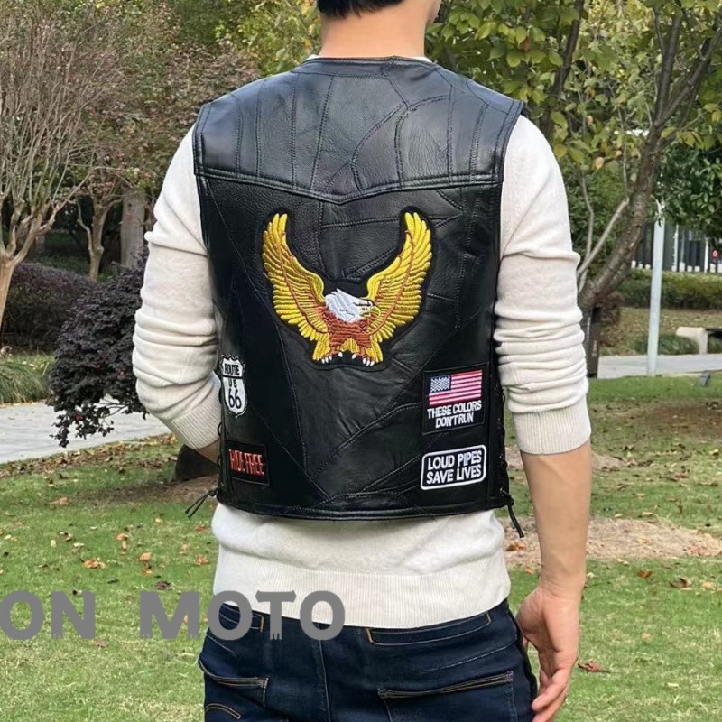 Rompi Motor Baru Pria Cafe Mot - Leather Work Jacket ulasan dan harga