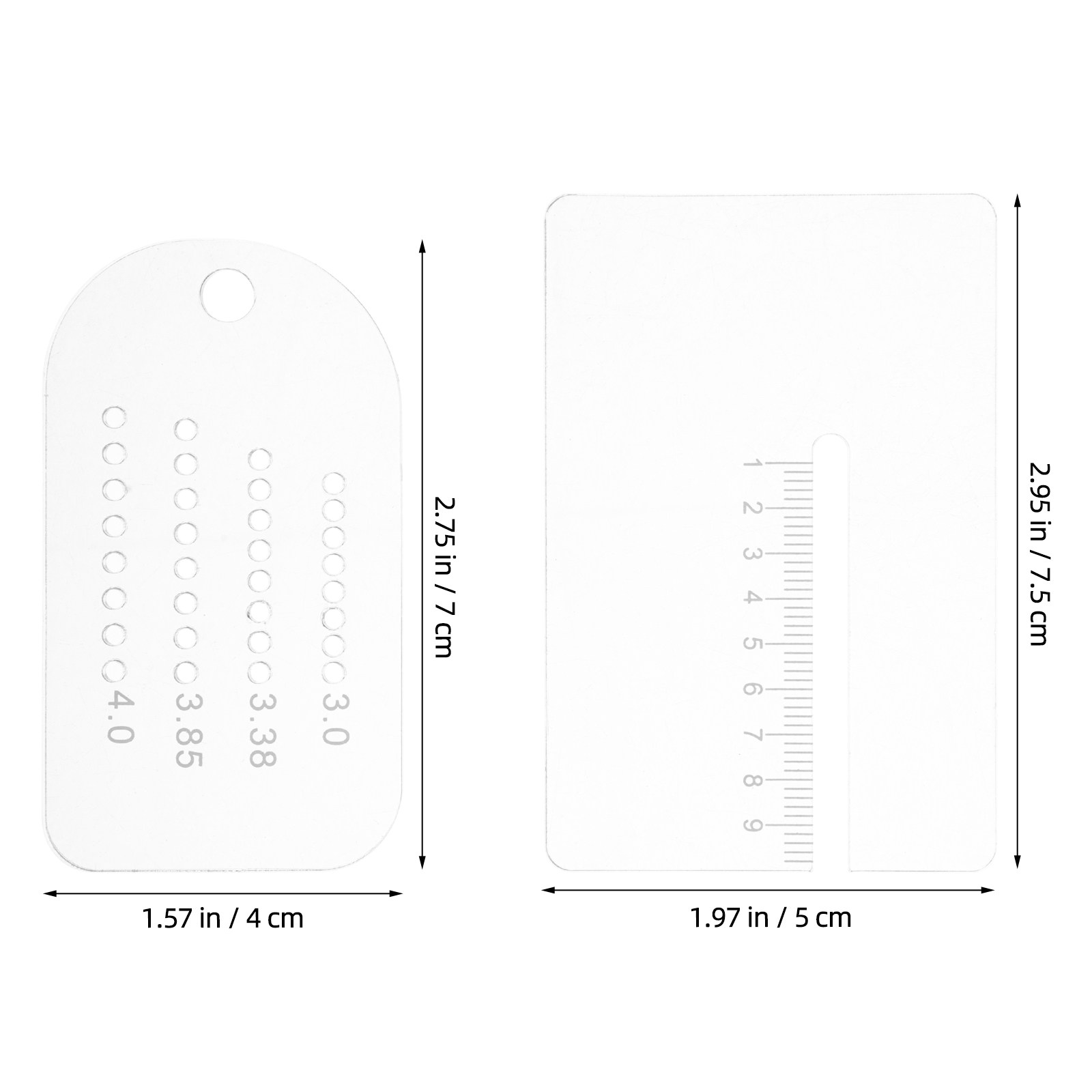 2Pcs Penggaris Jarak untuk Ker - Leatherwork Ruler ulasan dan harga