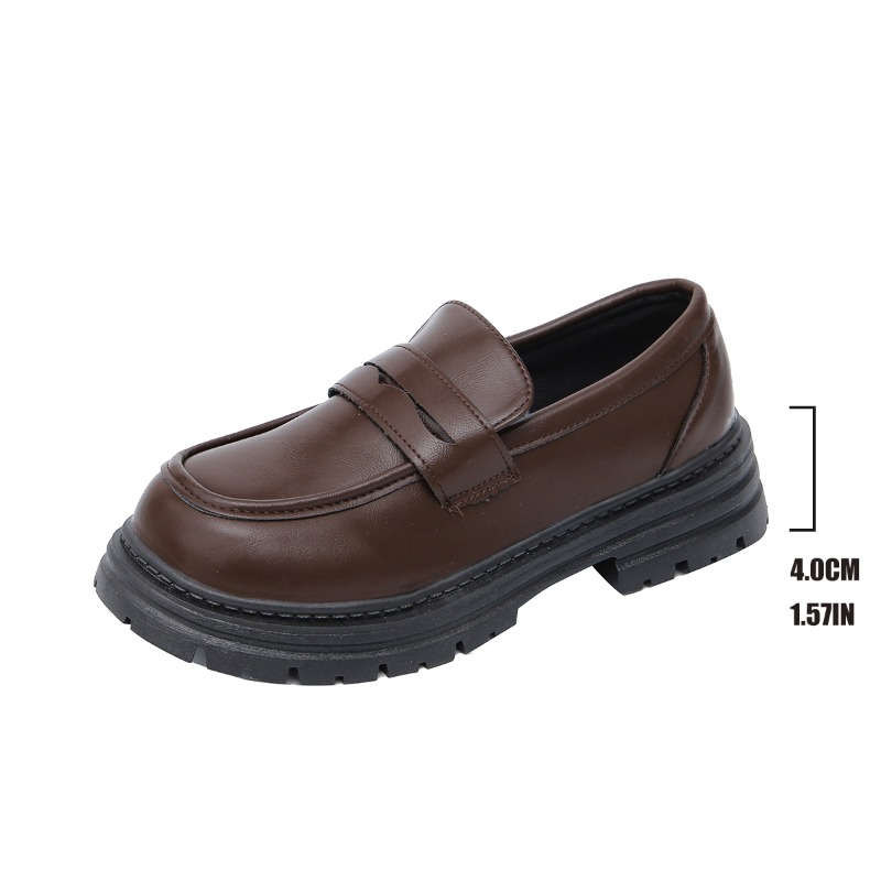 Sepatu Loafer Kulit Cokelat Wa - Leather Work Flats Women ulasan dan harga