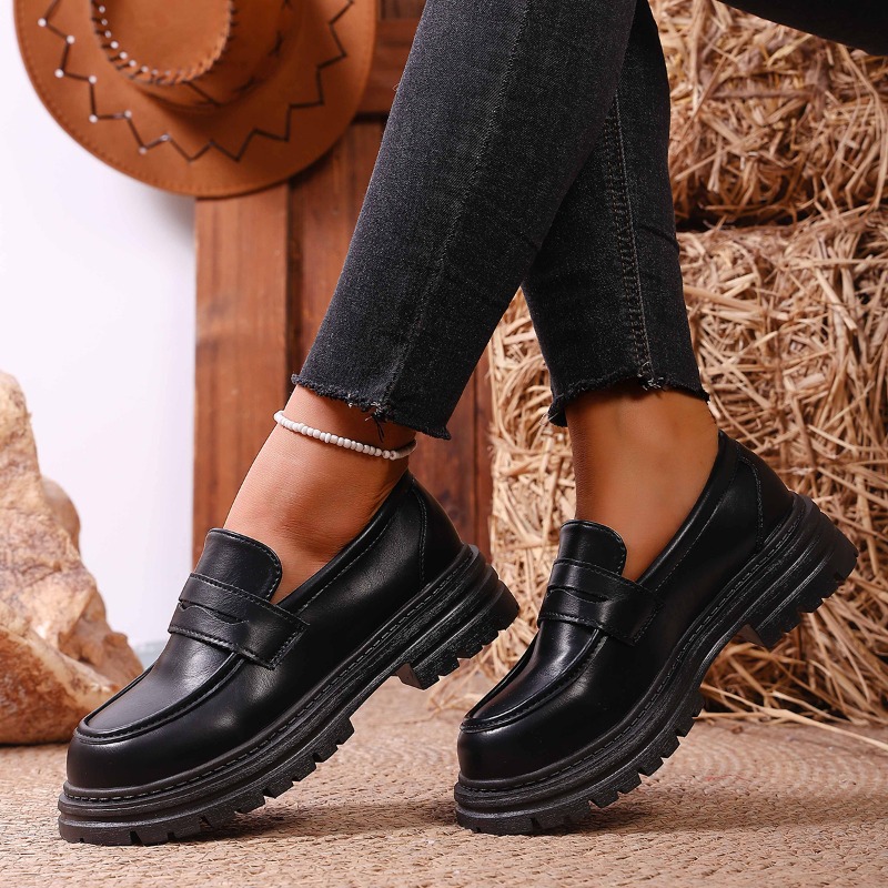 Sepatu Loafer Kulit Cokelat Wa - Leather Work Flats Women ulasan dan harga