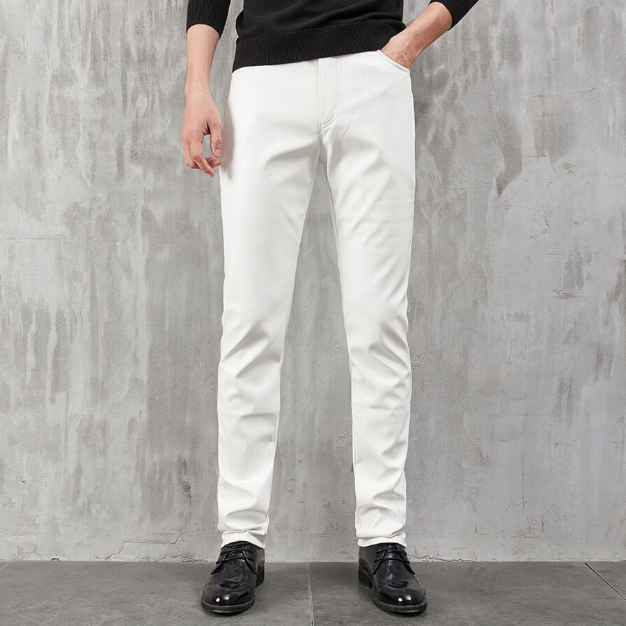 Celana kulit ketat pria, celan - Leather Work Pants ulasan dan harga