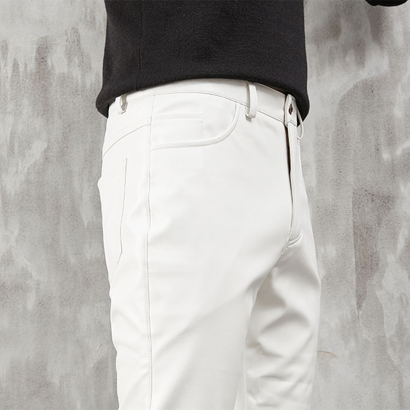 Celana kulit ketat pria, celan - Leather Work Pants ulasan dan harga
