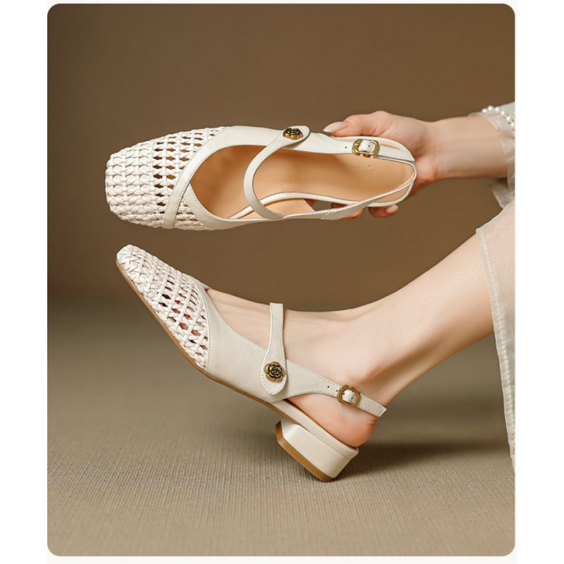Sandal Wanita Tertutup, Anyama - Leather Work Flats Women ulasan dan harga
