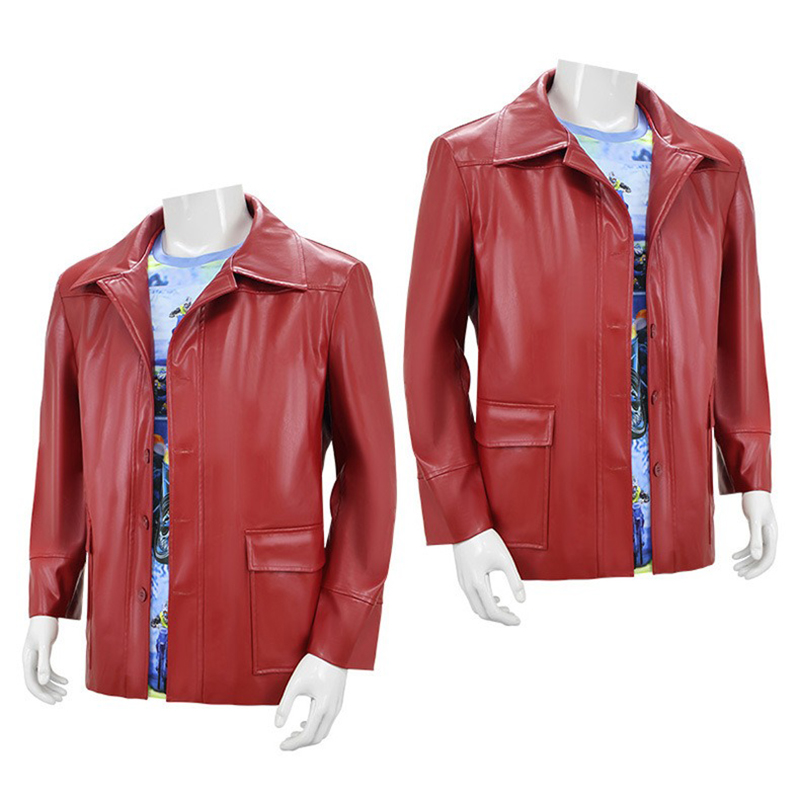 Jaket Kulit Merah Pria, Kostum - Leather Work Jacket ulasan dan harga