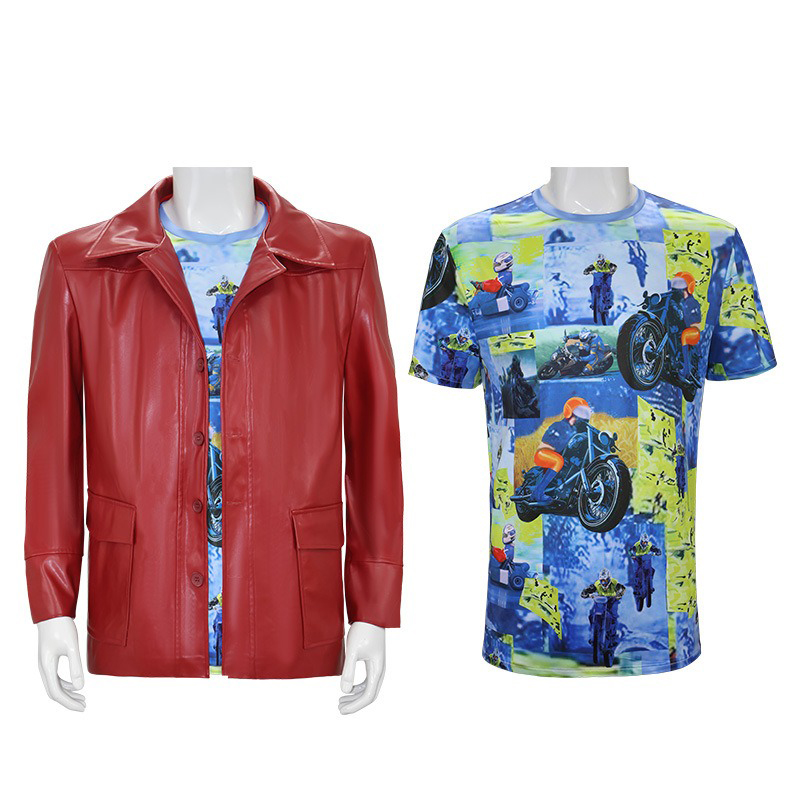 Jaket Kulit Merah Pria, Kostum - Leather Work Jacket ulasan dan harga