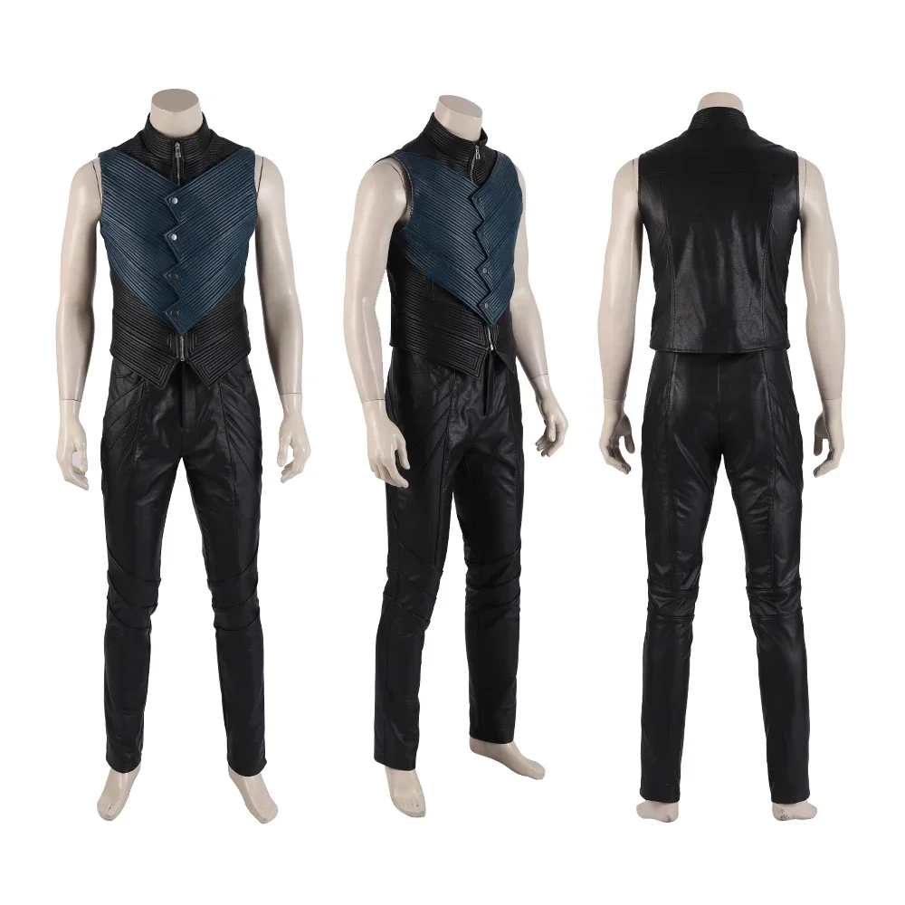 Kostum Cosplay Game DMC 5 Verg - Leather Work Pants ulasan dan harga