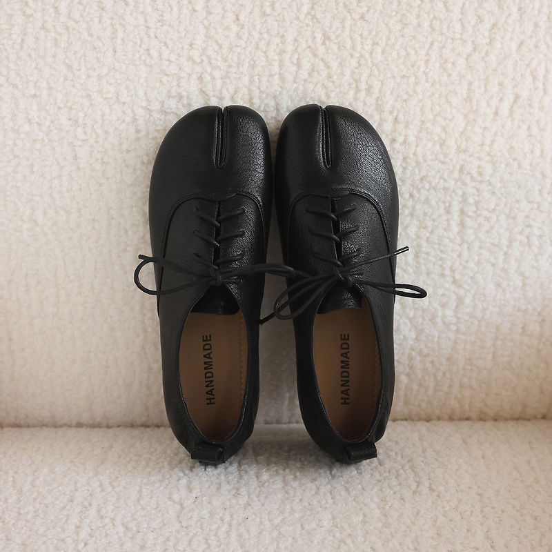 Sepatu Wanita Tabi Kulit Domba - Leather Work Flats Women ulasan dan harga