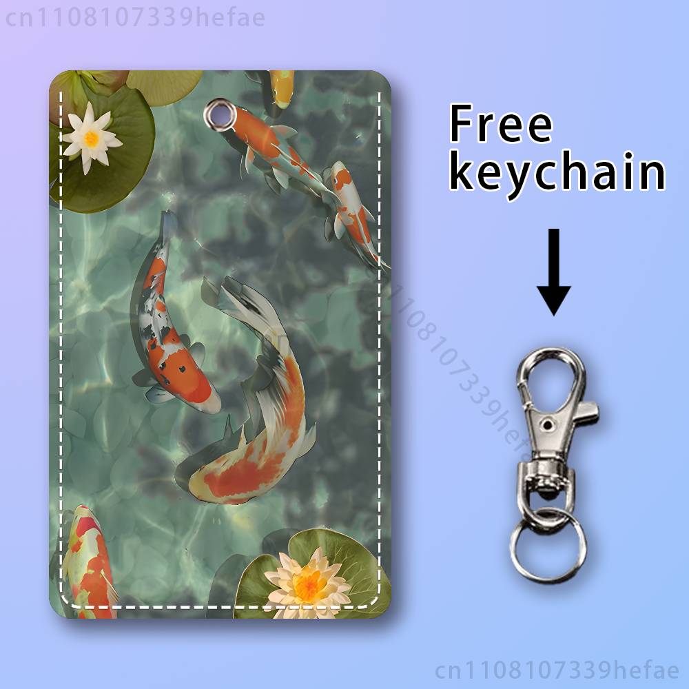 Tempat Kartu Lukisan Ikan Koi  - Leather Work In Art ulasan dan harga