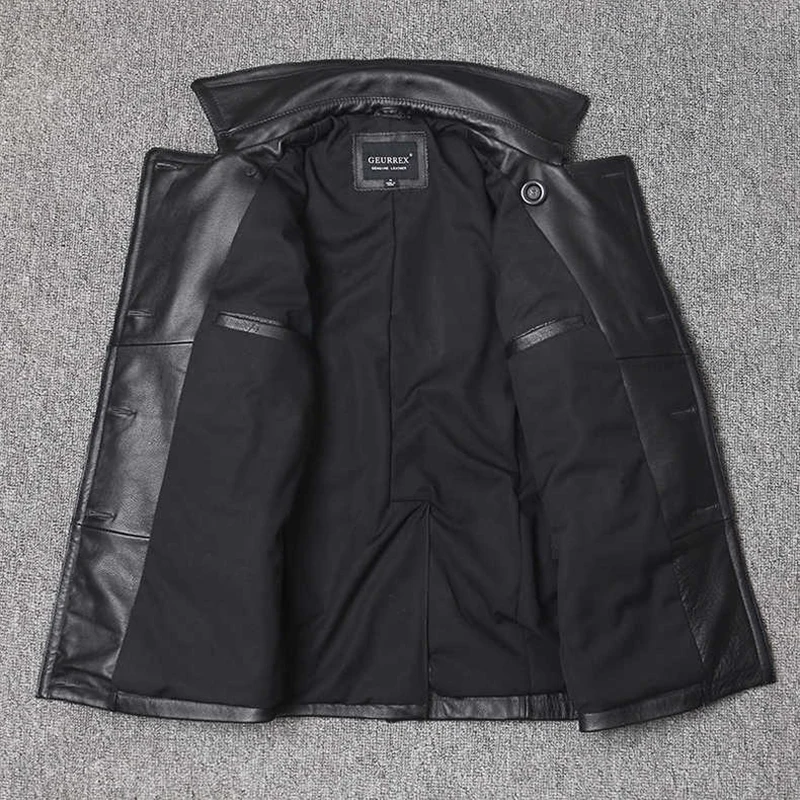 Jaket kulit asli pria, jaket k - Leather Work Jacket ulasan dan harga
