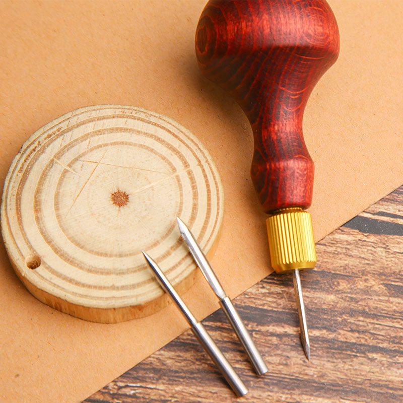 1Set DIY kulit Punch Awl pegan - Leather Punch Revolving ulasan dan harga