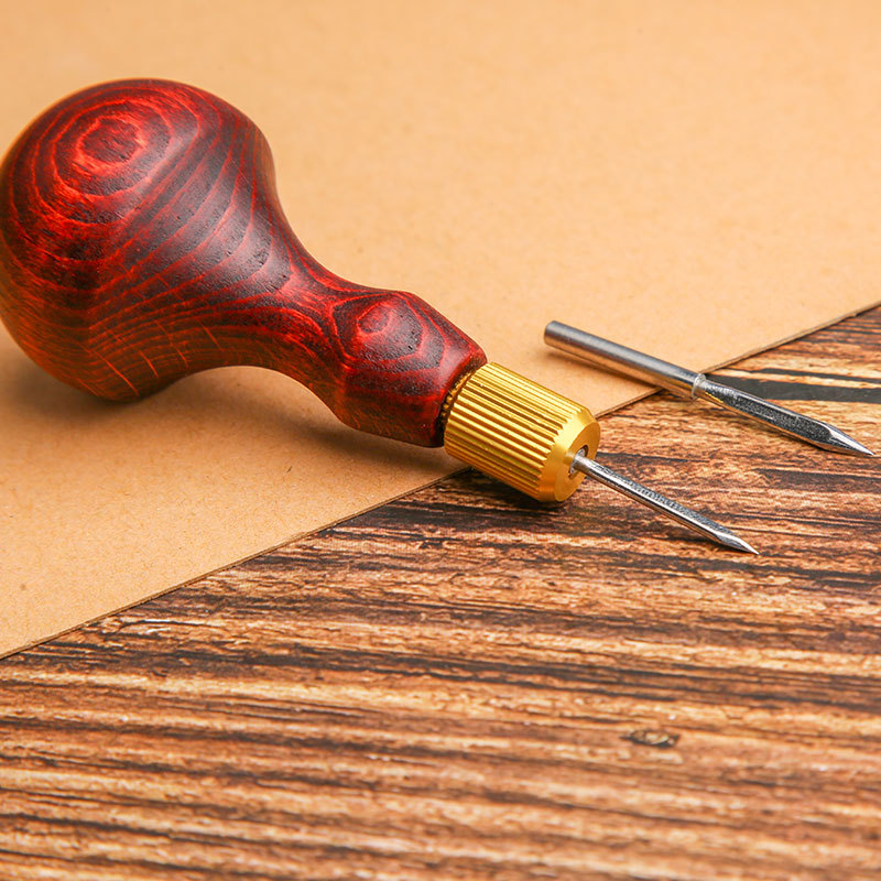 1Set DIY kulit Punch Awl pegan - Leather Punch Revolving ulasan dan harga
