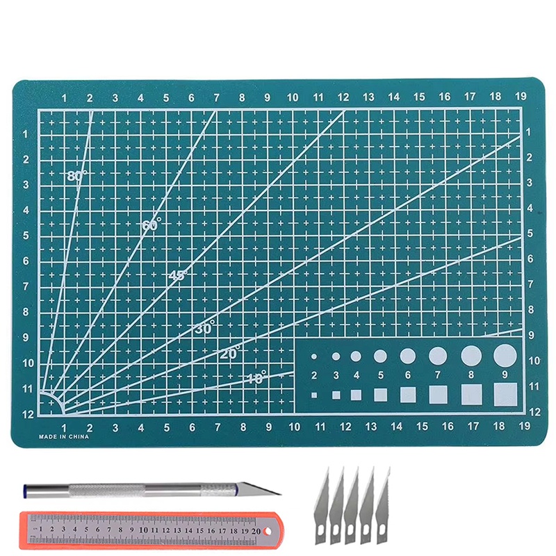 Set Alas Potong PVC A3/A4/A5,  - Leatherwork Ruler ulasan dan harga