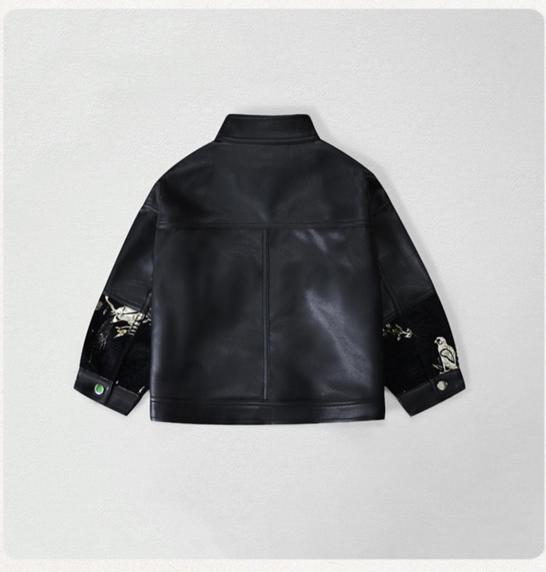Jaket Kulit PU Bordir Sepeda M - Leather Work Jacket ulasan dan harga