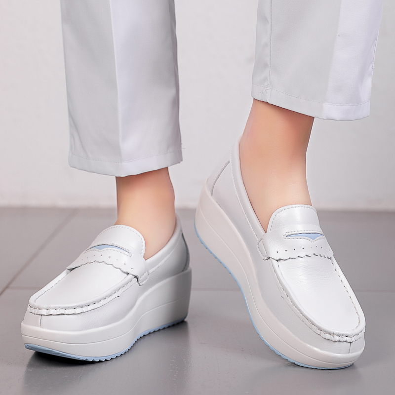 STRONGSHEN sepatu Wedges Platf - Leather Work Flats Women ulasan dan harga