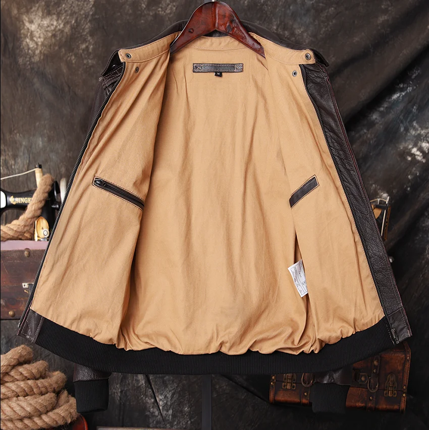 Jaket Kulit Asli Pilot Bomber  - Leather Work Jacket ulasan dan harga
