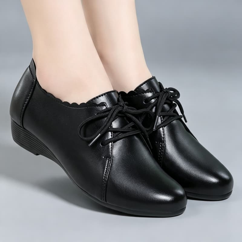 Sepatu Oxford Nyaman Ukuran Be - Leather Work Flats Women ulasan dan harga