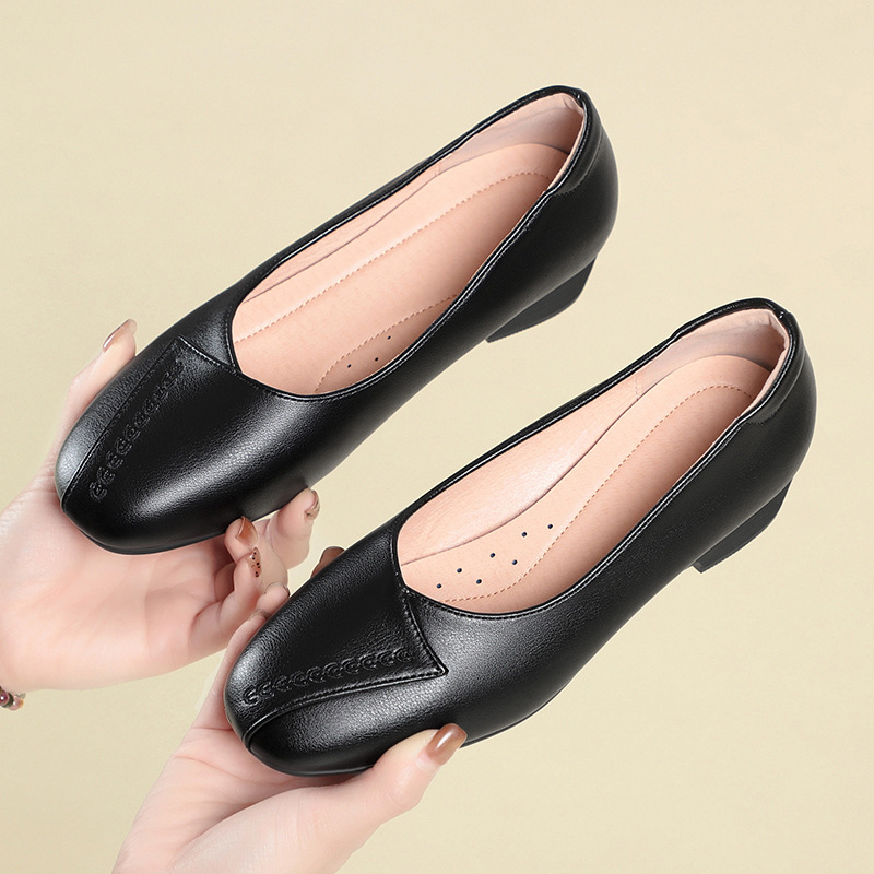 Sepatu Kulit Lembut Nyaman Ber - Leather Work Flats Women ulasan dan harga