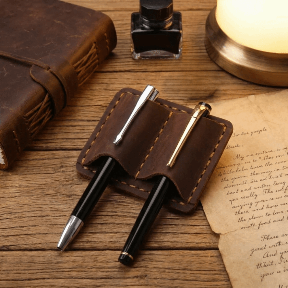 Tempat Pena Kulit Vintage Gand - Leather Work Notebook ulasan dan harga