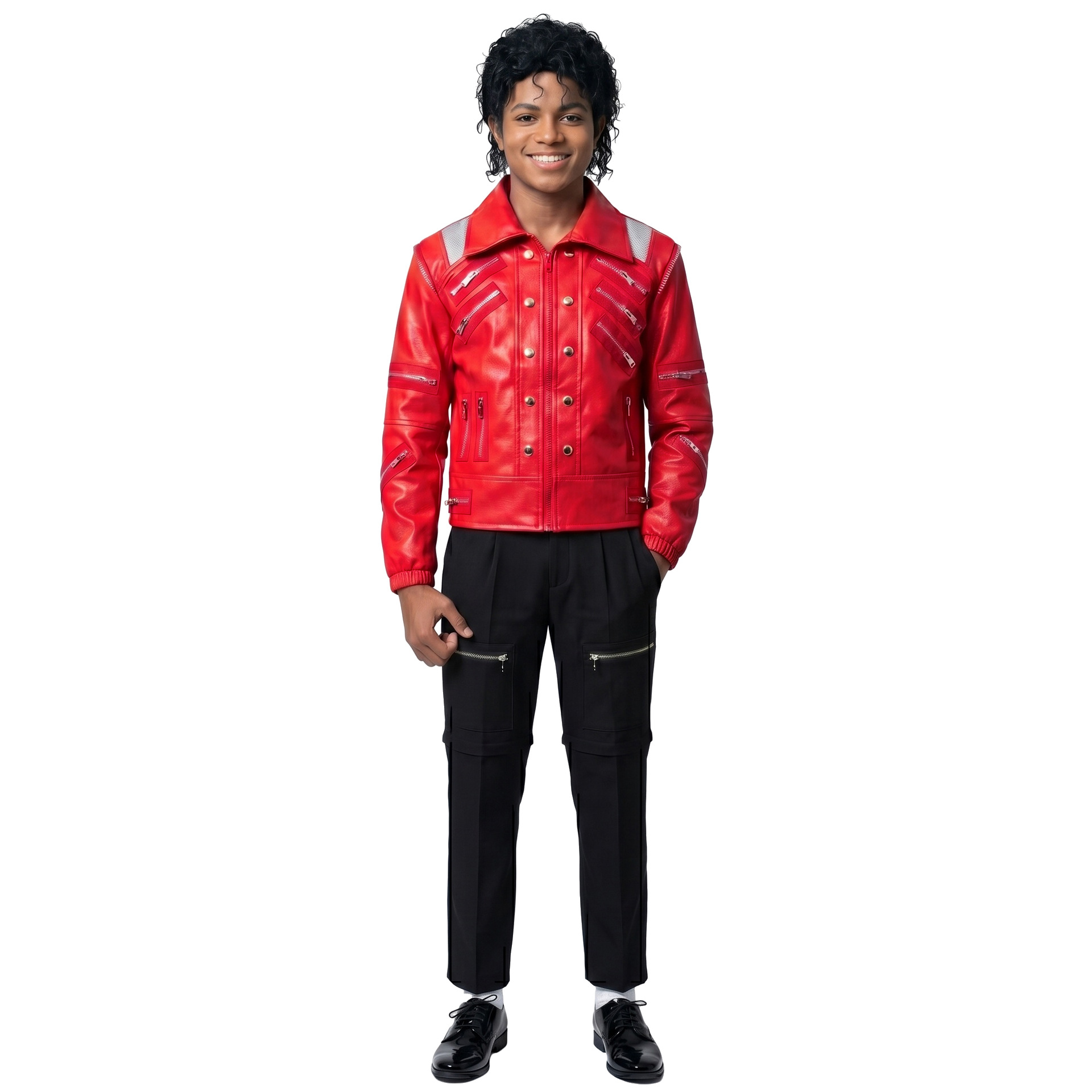Kostum Bintang Pop Retro 80-an - Leather Work Jacket ulasan dan harga
