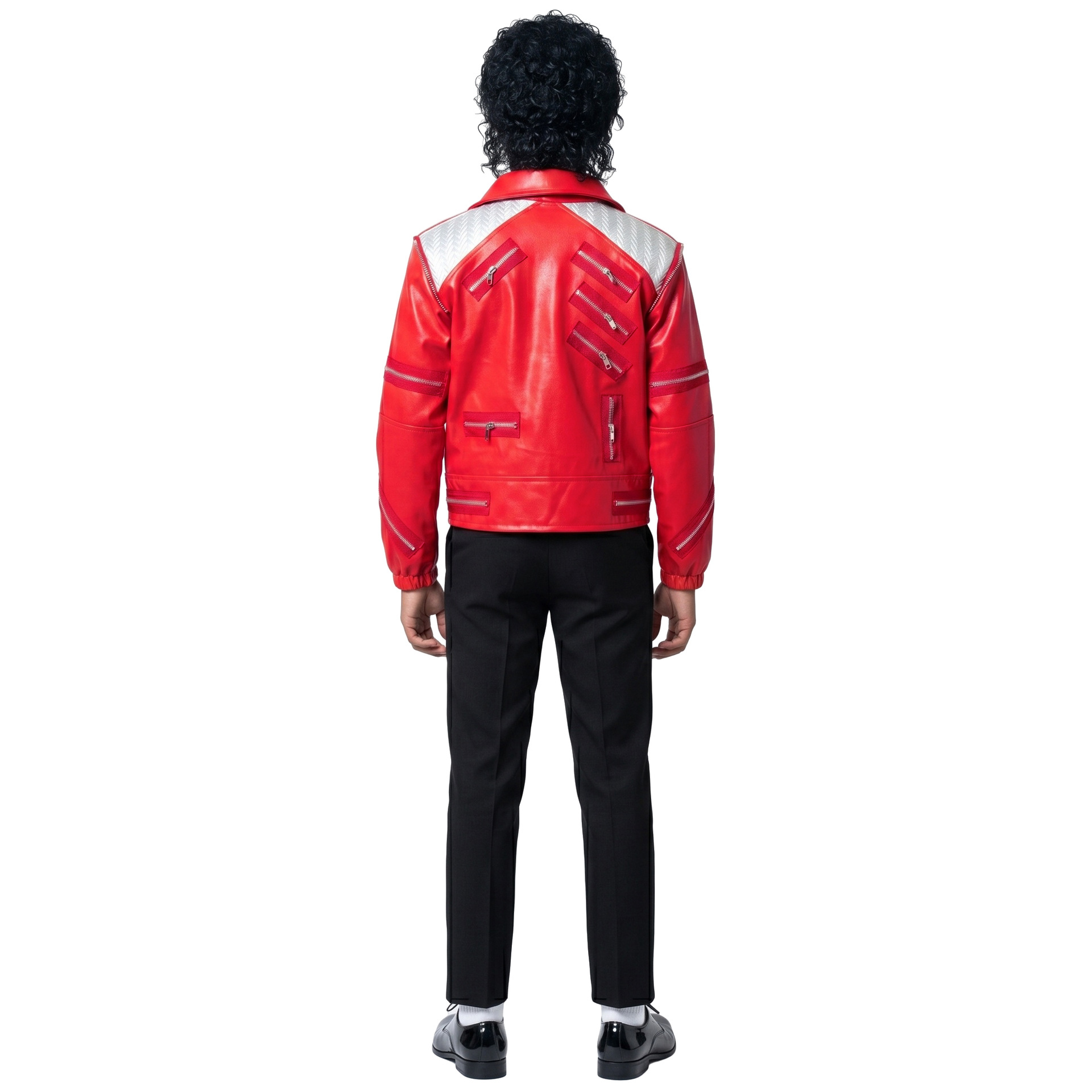 Kostum Bintang Pop Retro 80-an - Leather Work Jacket ulasan dan harga
