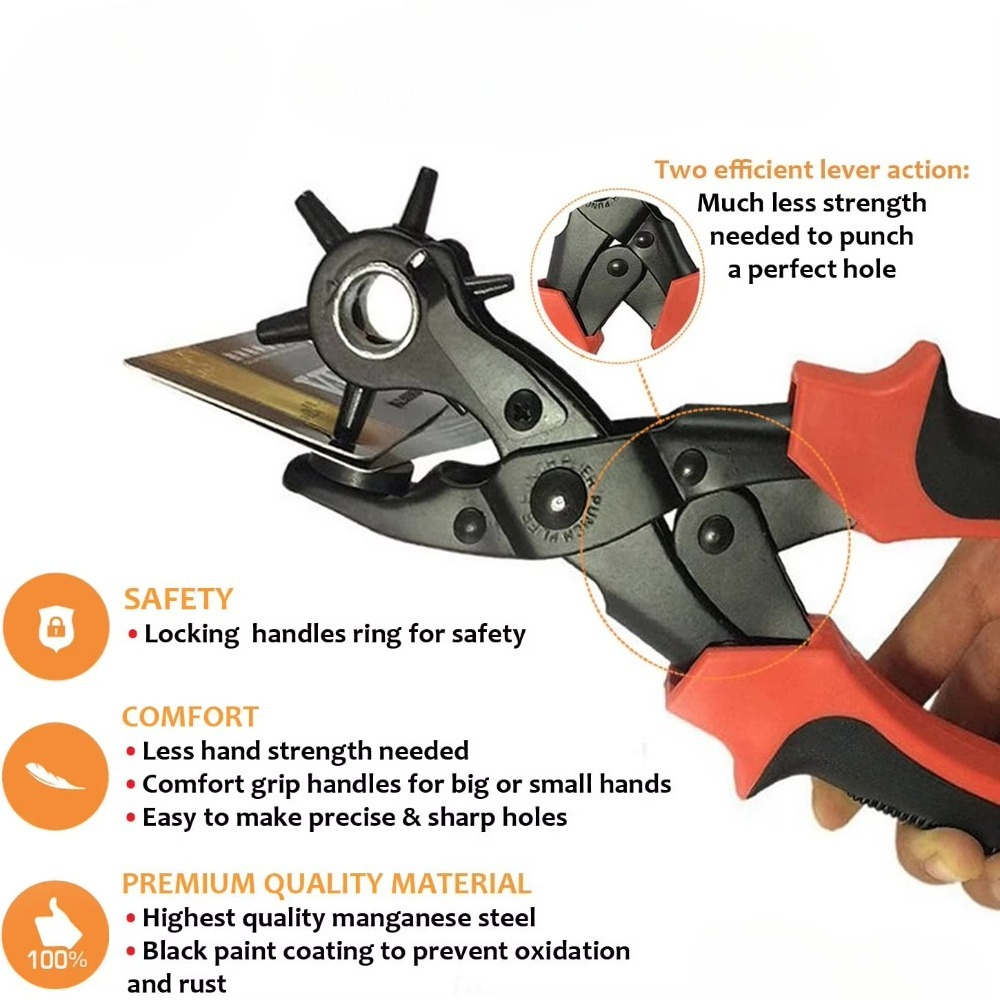 Alat Kerajinan Kulit, Penembus - Leather Punch Revolving ulasan dan harga