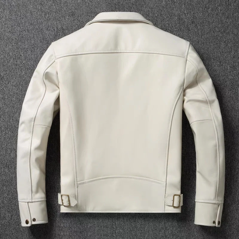 Jaket kulit asli pria kerah pu - Leather Work Jacket ulasan dan harga