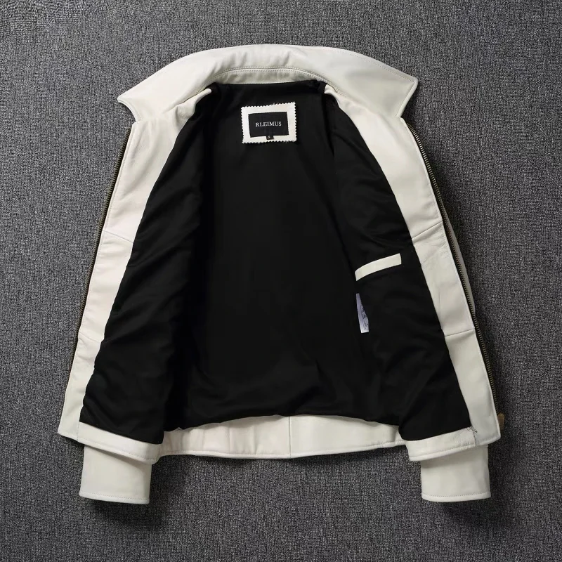 Jaket kulit asli pria kerah pu - Leather Work Jacket ulasan dan harga