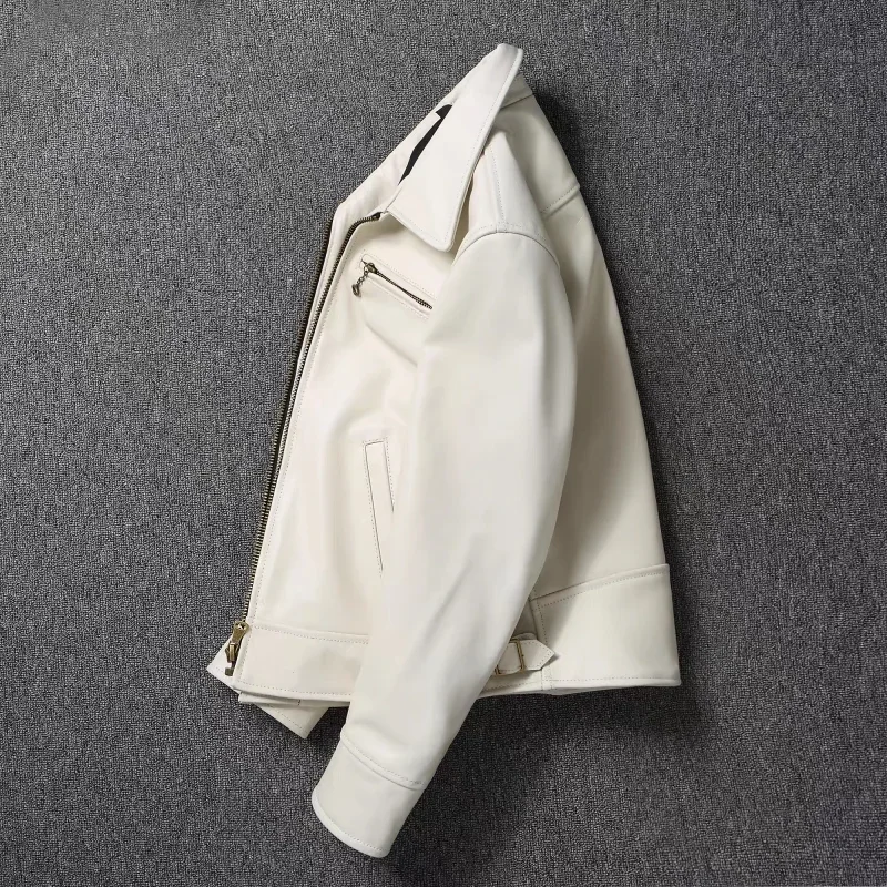 Jaket kulit asli pria kerah pu - Leather Work Jacket ulasan dan harga