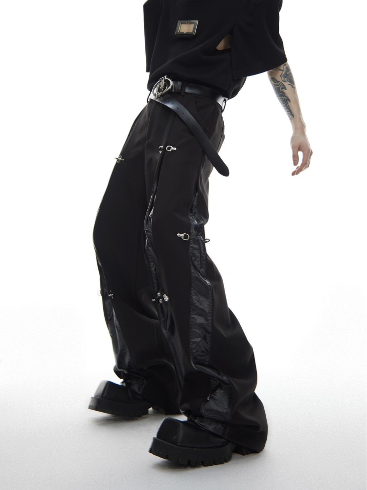 Celana Pria Harajuku Streetwea - Leather Work Pants ulasan dan harga