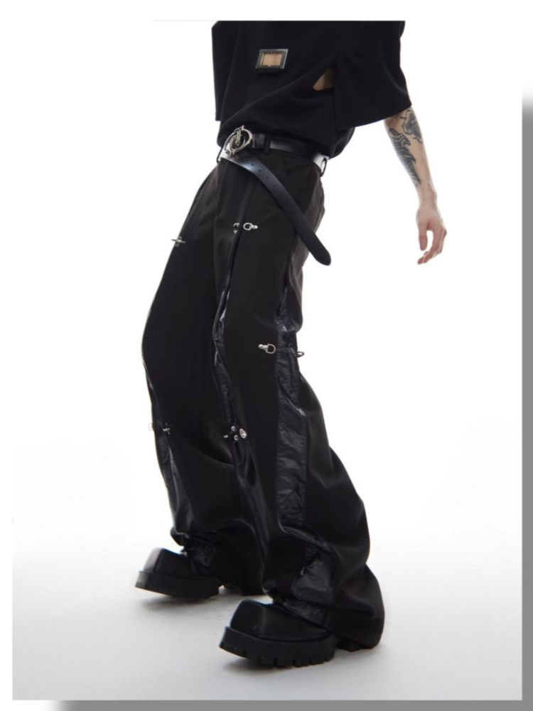 Celana Pria Harajuku Streetwea - Leather Work Pants ulasan dan harga